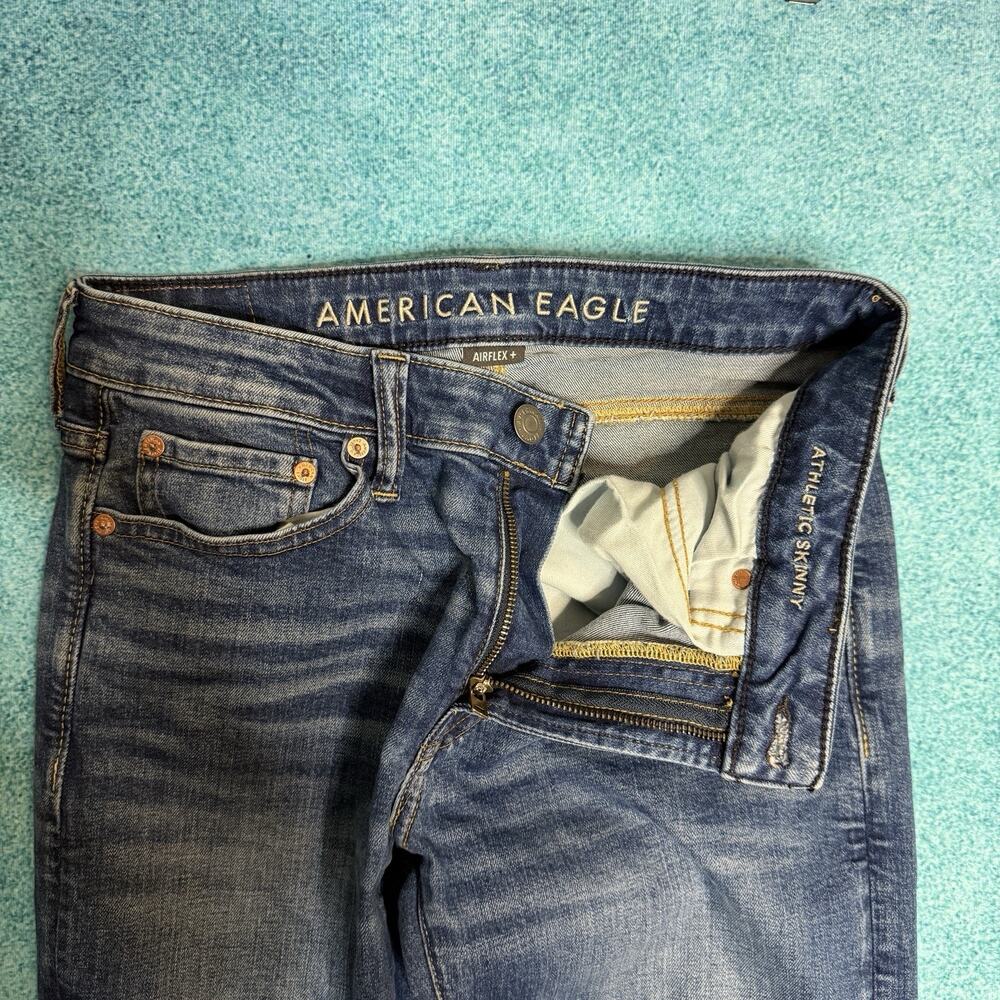 American Eagle Jeans Mens 29x34 AirFlex Plus Athletic Skinny Fits 30x32 - Picture 11 of 15